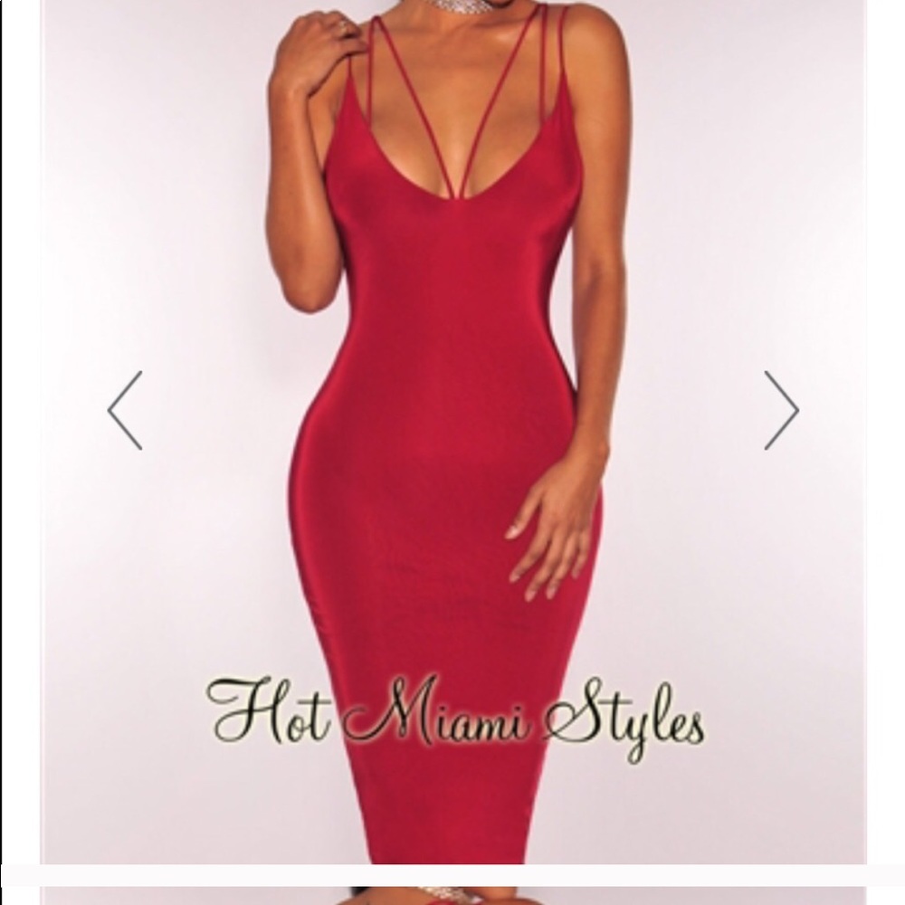 Hot Miami styles body con midi dress